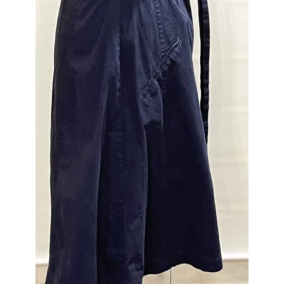 Derek Lam, Blue Sleeveless Crew Neck Belted Tie A-Line Dress Size 46/US Med - Picture 12 of 13